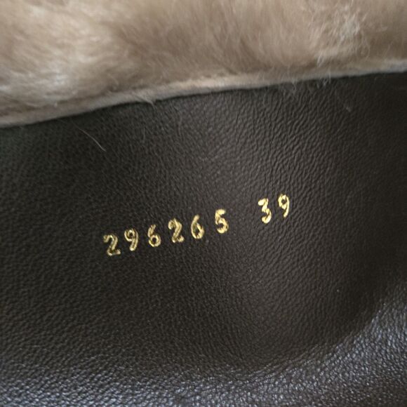 GUCCI MICROGUCCISSIMA BROWN SUEDE SHEARLING Platform KNEE HIGH BOOTS SZ 39 - Picture 10 of 10